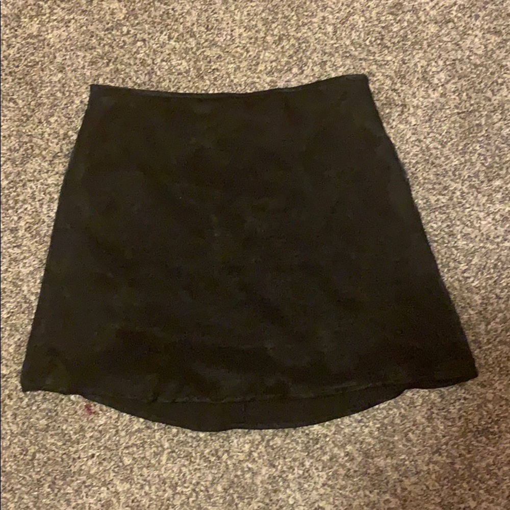 Black satin skirt